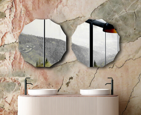 Round wall hanging mirror L220 #6