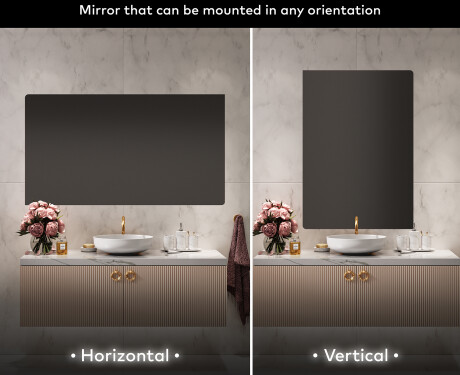 Hanging framed rounded mirror L201 #2