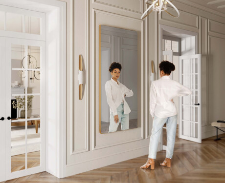 Hanging framed rounded mirror L201 #6