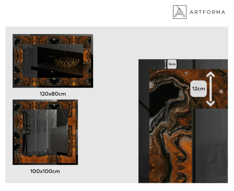 Backlit Decorative Mirror - Mosaic Dreams #2