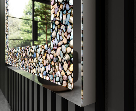 Backlit Decorative Mirror - Natural Stones #3