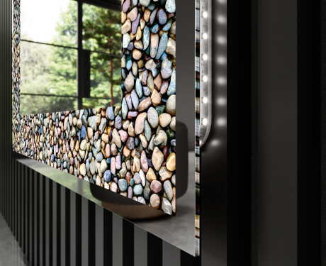 Backlit Decorative Mirror - Natural Stones #3