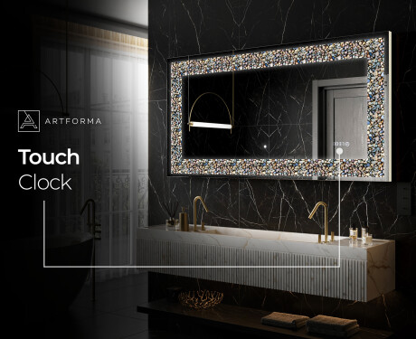 Backlit Decorative Mirror - Natural Stones #8