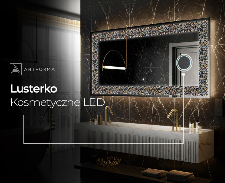 Backlit Decorative Mirror - Natural Stones #8