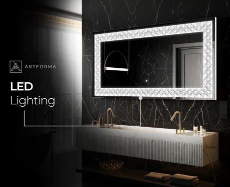 Backlit Decorative Mirror - Marble Uplift #10