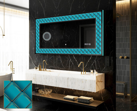 Backlit Decorative Mirror - Blue Harmonies