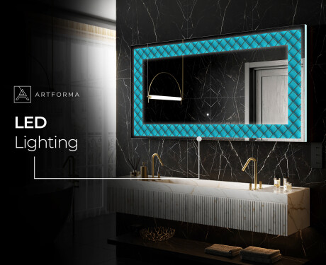 Backlit Decorative Mirror - Blue Harmonies #10