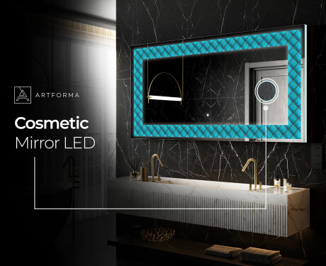 Backlit Decorative Mirror - Blue Harmonies #11