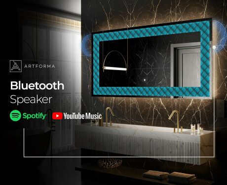 Backlit Decorative Mirror - Blue Harmonies #7