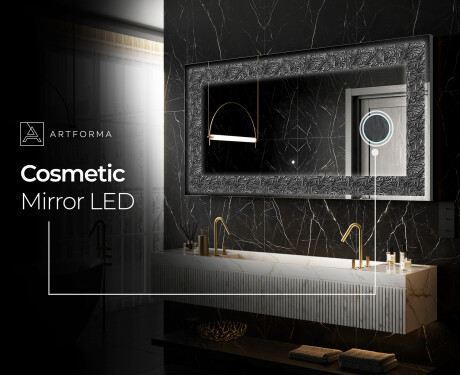 Backlit Decorative Mirror - Dark Elegance #11