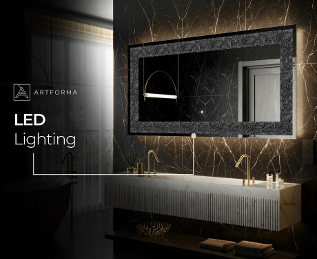 Backlit Decorative Mirror - Dark Elegance #6