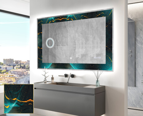 Backlit Decorative Mirror - Spiraling vortex