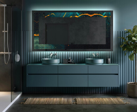 Backlit Decorative Mirror - Spiraling vortex #5