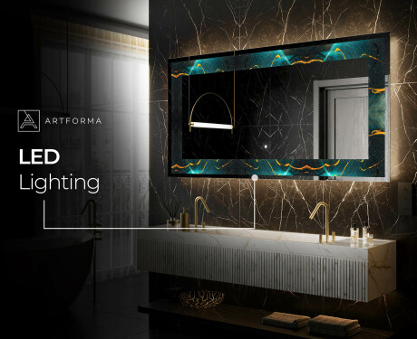 Backlit Decorative Mirror - Spiraling vortex #6