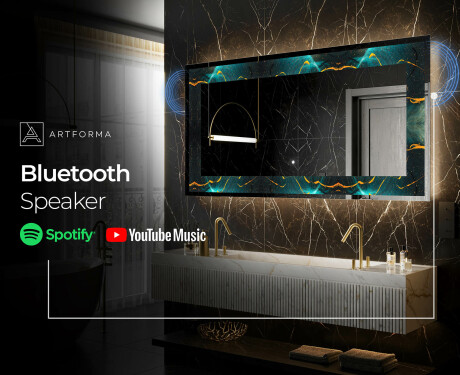 Backlit Decorative Mirror - Spiraling vortex #7