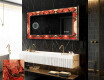 Backlit Decorative Mirror - Fiery Reflections