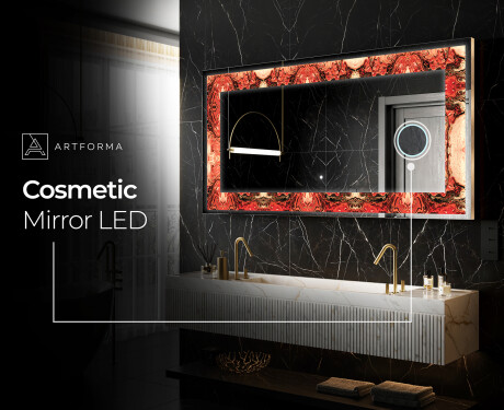 Backlit Decorative Mirror - Fiery Reflections #11