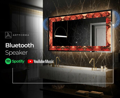 Backlit Decorative Mirror - Fiery Reflections #7