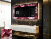 Backlit Decorative Mirror - Ruby Rhythms