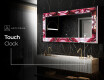 Backlit Decorative Mirror - Ruby Rhythms #9
