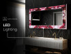 Backlit Decorative Mirror - Ruby Rhythms #10