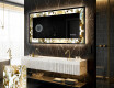 Backlit Decorative Mirror - Golden Streaks