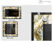 Backlit Decorative Mirror - Golden Streaks #2