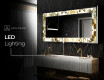 Backlit Decorative Mirror - Golden Streaks #10