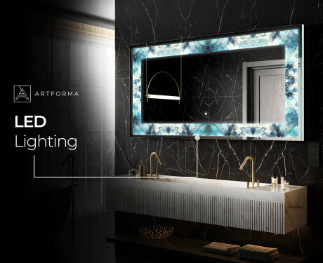 Backlit Decorative Mirror - Sapphire Reflections #10