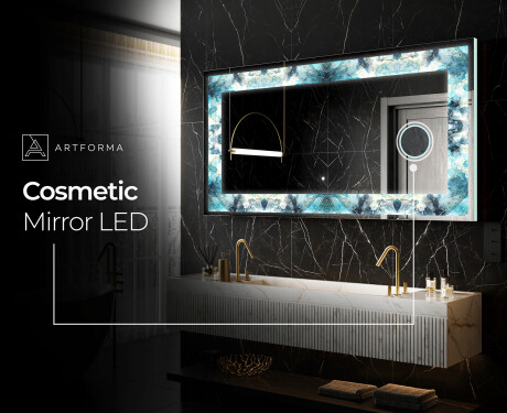 Backlit Decorative Mirror - Sapphire Reflections #11