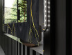 Backlit Decorative Mirror - Golden Veins #3