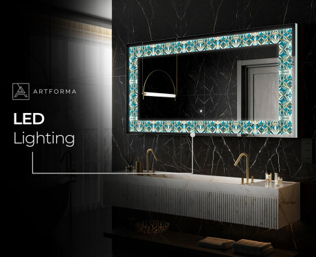 Backlit Decorative Mirror - Floral Elevations #9