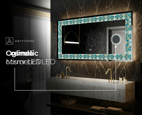 Backlit Decorative Mirror - Floral Elevations #6