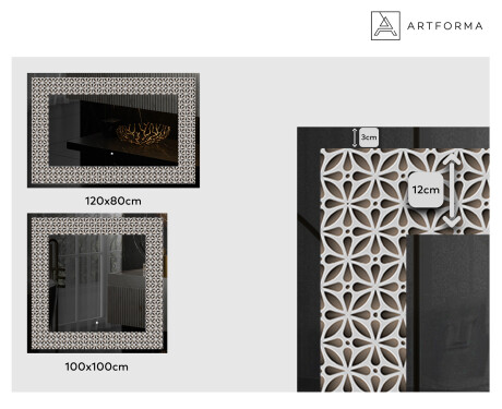 Backlit Decorative Mirror - Dynamic Circles #2