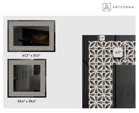 Backlit Decorative Mirror - Dynamic Circles #2