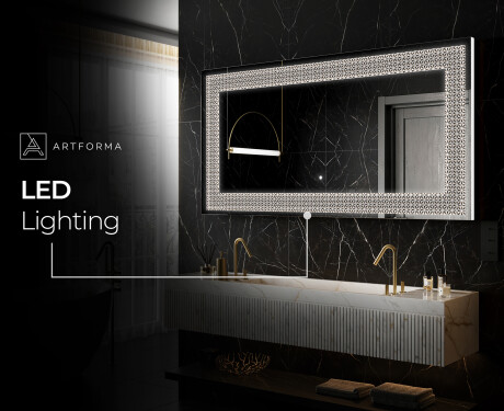 Backlit Decorative Mirror - Dynamic Circles #9