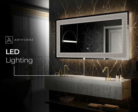 Backlit Decorative Mirror - Dynamic Circles #7