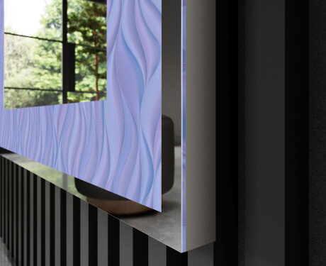 Backlit Decorative Mirror - Colorful Ruffles #3