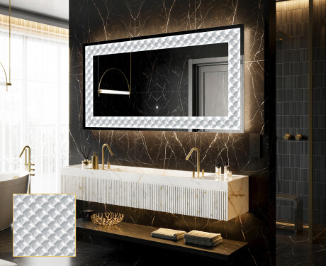 Backlit Decorative Mirror - Inspiring Lines