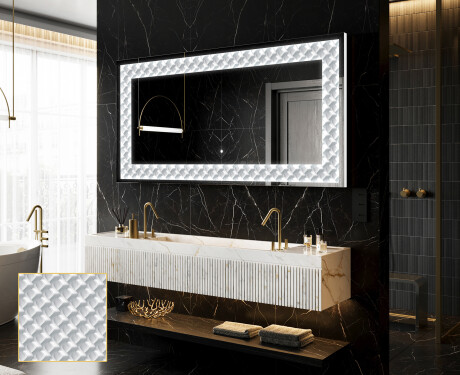 Backlit Decorative Mirror - Inspiring Lines