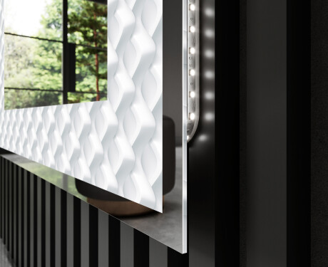 Backlit Decorative Mirror - Inspiring Lines #3