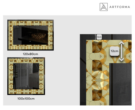 Backlit Decorative Mirror - Glow Geometry #2