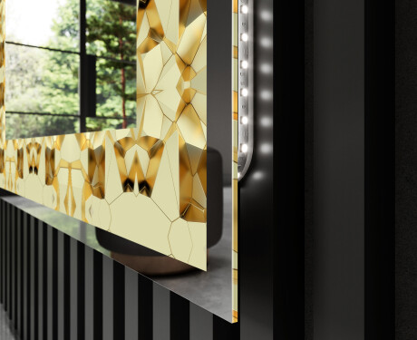 Backlit Decorative Mirror - Glow Geometry #3