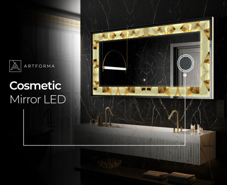 Backlit Decorative Mirror - Glow Geometry #8