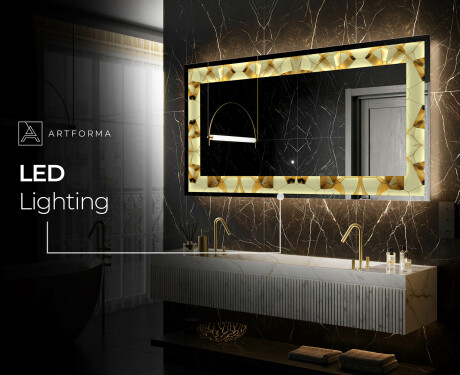 Backlit Decorative Mirror - Glow Geometry #7