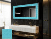 Backlit Decorative Mirror - Divergent Lines