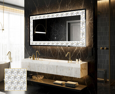 Backlit Decorative Mirror - Dynamic Whirls