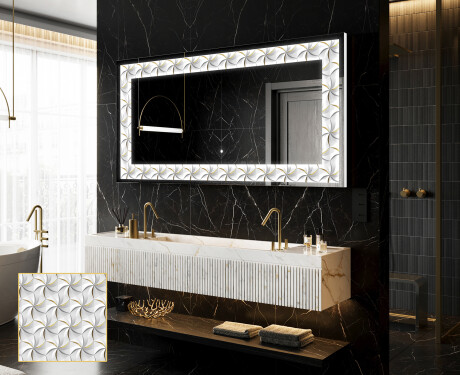 Backlit Decorative Mirror - Dynamic Whirls