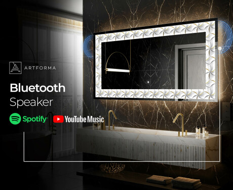 Backlit Decorative Mirror - Dynamic Whirls #9