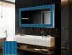 Backlit Decorative Mirror - Whirling Lines